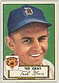 Card Number 86, Ted Gray, Detroit Lions, from the Topps Baseball series (R414-6) issued by Topps Chewing Gum Company, Issued by Topps Chewing Gum Company (American, Brooklyn), Commercial color lithograph