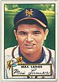 Card Number 101, Max Lanier, New York Giants, from the Topps Baseball series (R414-6) issued by Topps Chewing Gum Company, Issued by Topps Chewing Gum Company (American, Brooklyn), Commercial color lithograph