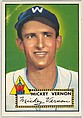 Card Number 106, Mickey Vernon, Washington Senators, from the Topps Baseball series (R414-6) issued by Topps Chewing Gum Company, Issued by Topps Chewing Gum Company (American, Brooklyn), Commercial color lithograph