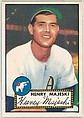 Card Number 112, Henry Majeski, Philadelphia Athletics, from the Topps Baseball series (R414-6) issued by Topps Chewing Gum Company, Issued by Topps Chewing Gum Company (American, Brooklyn), Commercial color lithograph