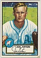 Card Number 134, Joe Tipton, Philadelphia Athletics, from the Topps Baseball series (R414-6) issued by Topps Chewing Gum Company, Issued by Topps Chewing Gum Company (American, Brooklyn), Commercial color lithograph