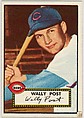 Card Number 151, Wally Post, Cincinnati Reds, from the Topps Baseball series (R414-6) issued by Topps Chewing Gum Company, Issued by Topps Chewing Gum Company (American, Brooklyn), Commercial color lithograph