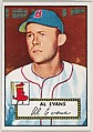 Card Number 152, Al Evans, Boston Red Sox, from the Topps Baseball series (R414-6) issued by Topps Chewing Gum Company, Issued by Topps Chewing Gum Company (American, Brooklyn), Commercial color lithograph