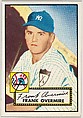 Card Number 155, Frank Overmire, New York Yankees, from the Topps Baseball series (R414-6) issued by Topps Chewing Gum Company, Issued by Topps Chewing Gum Company (American, Brooklyn), Commercial color lithograph