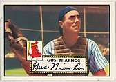 Card Number 121, Gus Niarhos, Boston Red Sox, from the Topps Baseball series (R414-6) issued by Topps Chewing Gum Company, Issued by Topps Chewing Gum Company (American, Brooklyn), Commercial color lithograph