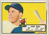 Card Number 170, Gus Bell, Pittsburgh Pirates, from the Topps Baseball series (R414-6) issued by Topps Chewing Gum Company, Issued by Topps Chewing Gum Company (American, Brooklyn), Commercial color lithograph