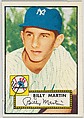 Card Number 175, Billy Martin, New York Yankees, from the Topps Baseball series (R414-6) issued by Topps Chewing Gum Company, Issued by Topps Chewing Gum Company (American, Brooklyn), Commercial color lithograph