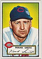 Card Number 179, Frank Smith, Cincinnati Reds, from the Topps Baseball series (R414-6) issued by Topps Chewing Gum Company, Issued by Topps Chewing Gum Company (American, Brooklyn), Commercial color lithograph