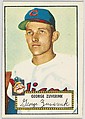 Card Number 199, George Zuverink, Cleveland Indians, from the Topps Baseball series (R414-6) issued by Topps Chewing Gum Company, Issued by Topps Chewing Gum Company (American, Brooklyn), Commercial color lithograph