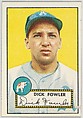 Card Number 210, Dick Fowler, Philadelphia Athletics, from the Topps Baseball series (R414-6) issued by Topps Chewing Gum Company, Issued by Topps Chewing Gum Company (American, Brooklyn), Commercial color lithograph