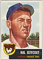 Card Number 29, Hal Jeffcoat, Outfielder, Chicago Cubs, from the series Topps Dugout Quiz (R414-7), issued by Topps Chewing Gum Company, Issued by Topps Chewing Gum Company (American, Brooklyn), Commercial color lithograph