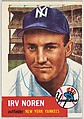 Card Number 35, Irv Noren, Outfielder, New York Yankees, from the series Topps Dugout Quiz (R414-7), issued by Topps Chewing Gum Company, Issued by Topps Chewing Gum Company (American, Brooklyn), Commercial color lithograph