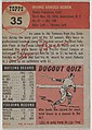 Card Number 35, Irv Noren, Outfielder, New York Yankees, from the series Topps Dugout Quiz (R414-7), issued by Topps Chewing Gum Company, Issued by Topps Chewing Gum Company (American, Brooklyn), Commercial color lithograph