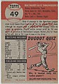 Card Number 49, Faye Throneberry, Outfielder, Boston Red Sox, from the series Topps Dugout Quiz (R414-7), issued by Topps Chewing Gum Company, Issued by Topps Chewing Gum Company (American, Brooklyn), Commercial color lithograph