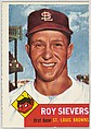 Card Number 67, Roy Sievers, First Base, St. Louis Browns, from the series Topps Dugout Quiz (R414-7), issued by Topps Chewing Gum Company, Issued by Topps Chewing Gum Company (American, Brooklyn), Commercial color lithograph