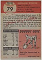 Card Number 79, Johnny Wyrostek, Outfielder, Philadelphia Phillies, from the series Topps Dugout Quiz (R414-7), issued by Topps Chewing Gum Company, Issued by Topps Chewing Gum Company (American, Brooklyn), Commercial color lithograph