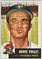 Card Number 83, Howie Pollet, Pitcher, Pittsburgh Pirates, from the series Topps Dugout Quiz (R414-7), issued by Topps Chewing Gum Company, Issued by Topps Chewing Gum Company (American, Brooklyn), Commercial color lithograph