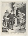 Hamlet and Guildenstern, Eugène Delacroix French, Lithograph; second state of four