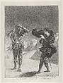 The Ghost on the Terrace, Eugène Delacroix French, Lithograph, first state of five