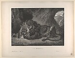 Lion of the Atlas Mountains, Eugène Delacroix  French, Lithograph; third state of four