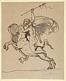 The Centaur Nessus Abducting Deianira, Nicolai Abraham Abildgaard Danish, Pen and brown ink, brown and gray wash, over graphite
