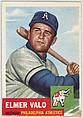 Card Number 122, Elmer Valo, Outfielder, Philadelphia Athletics, from the series Topps Dugout Quiz (R414-7), issued by Topps Chewing Gum Company, Issued by Topps Chewing Gum Company (American, Brooklyn), Commercial color lithograph