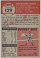Card Number 129, Keith Thomas, Outfielder, Philadelphia Athletics, from the series Topps Dugout Quiz (R414-7), issued by Topps Chewing Gum Company, Issued by Topps Chewing Gum Company (American, Brooklyn), Commercial color lithograph