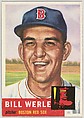 Card Number 170, Bill Werle, Pitcher, Boston Red Sox, from the series Topps Dugout Quiz (R414-7), issued by Topps Chewing Gum Company, Issued by Topps Chewing Gum Company (American, Brooklyn), Commercial color lithograph