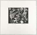 3.27.92, Frank Lobdell  American, Sharpee marking pen resist aquatint with hardground etching and burnishing; 9/20
