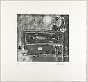 4.27.92, Frank Lobdell  American, Litho crayon resist with spray lacquer ground, aquatint, sugarlift aquatint and burnishing; 9/20