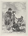 Hamlet and Horatio before the Gravediggers, Eugène Delacroix French, Lithograph; second state of four