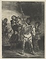 The Wounded Goetz Taken in by the Gypsies, Eugène Delacroix French, Lithograph; second state of two