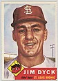 Card Number 177, Jim Dyck, Third Base, St. Louis Browns, from the series Topps Dugout Quiz (R414-7), issued by Topps Chewing Gum Company, Issued by Topps Chewing Gum Company (American, Brooklyn), Commercial color lithograph