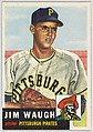 Card Number 178, Jim Waugh, Pitcher, Pittsburgh Pirates, from the series Topps Dugout Quiz (R414-7), issued by Topps Chewing Gum Company, Issued by Topps Chewing Gum Company (American, Brooklyn), Commercial color lithograph