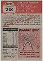 Card Number 218, Les Fusselman, Catcher, St. Louis Cardinals, from the series Topps Dugout Quiz (R414-7), issued by Topps Chewing Gum Company, Issued by Topps Chewing Gum Company (American, Brooklyn), Commercial color lithograph