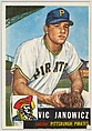 Card Number 222, Vic Janowicz, Catcher, Pittsburgh Pirates, from the series Topps Dugout Quiz (R414-7), issued by Topps Chewing Gum Company, Issued by Topps Chewing Gum Company (American, Brooklyn), Commercial color lithograph