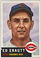 Card Number 226, Ed Erautt, Pitcher, Cincinnati Reds, from the series Topps Dugout Quiz (R414-7), issued by Topps Chewing Gum Company, Issued by Topps Chewing Gum Company (American, Brooklyn), Commercial color lithograph