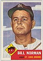 Card Number 245, Bill Norman, Coach, St. Louis Browns, from the series Topps Dugout Quiz (R414-7), issued by Topps Chewing Gum Company, Issued by Topps Chewing Gum Company (American, Brooklyn), Commercial color lithograph