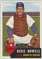 Card Number 255, Dixie Howell, Catcher, Brooklyn Dodgers, from the series Topps Dugout Quiz (R414-7), issued by Topps Chewing Gum Company, Issued by Topps Chewing Gum Company (American, Brooklyn), Commercial color lithograph