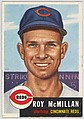 Card Number 259, Roy McMillan, Shortstop, Cincinnati Reds, from the series Topps Dugout Quiz (R414-7), issued by Topps Chewing Gum Company, Issued by Topps Chewing Gum Company (American, Brooklyn), Commercial color lithograph