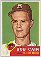 Card Number 266, Bob Cain, Pitcher, St. Louis Browns, from the series Topps Dugout Quiz (R414-7), issued by Topps Chewing Gum Company, Issued by Topps Chewing Gum Company (American, Brooklyn), Commercial color lithograph