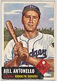 Card Number 272, Bill Antonello, Outfielder, Brooklyn Dodgers, from the series Topps Dugout Quiz (R414-7), issued by Topps Chewing Gum Company, Issued by Topps Chewing Gum Company (American, Brooklyn), Commercial color lithograph