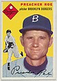 Card Number 14, Preacher Roe, Pitcher, Brooklyn Dodgers, from 