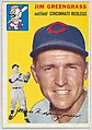 Card Number 22, Jim Greengrass, Outfield, Cincinnati Redlegs, from 