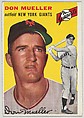 Card Number 42, Don Mueller, Outfield, New York Giants, from 