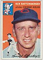 Card Number 46, Ken Raffensberger, Pitcher, Cincinnati Redlegs, from 