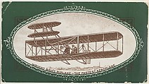 Wright Bro's Airplane, The Fastest Aeroplane, from Speed Champions series (T228), issued by Mendel's Cigarros and DePew Cigarros, Mendel & Company, Commercial color lithograph