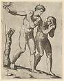 Adam and Eve being expelled from paradise, Marcantonio Raimondi  Italian, Engraving