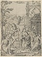 The Adoration of the Shepherds, Marcantonio Raimondi  Italian, Engraving