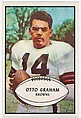 Otto Graham, from the Bowman Football series (R407-5) issued by Bowman Gum, Issued by Bowman Gum Company, Commercial color lithograph